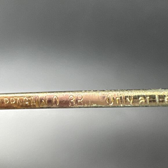 Vintage Half Rim Oversized Gold Tone Metal Frames Glasses Frames Only - Picture 14 of 16